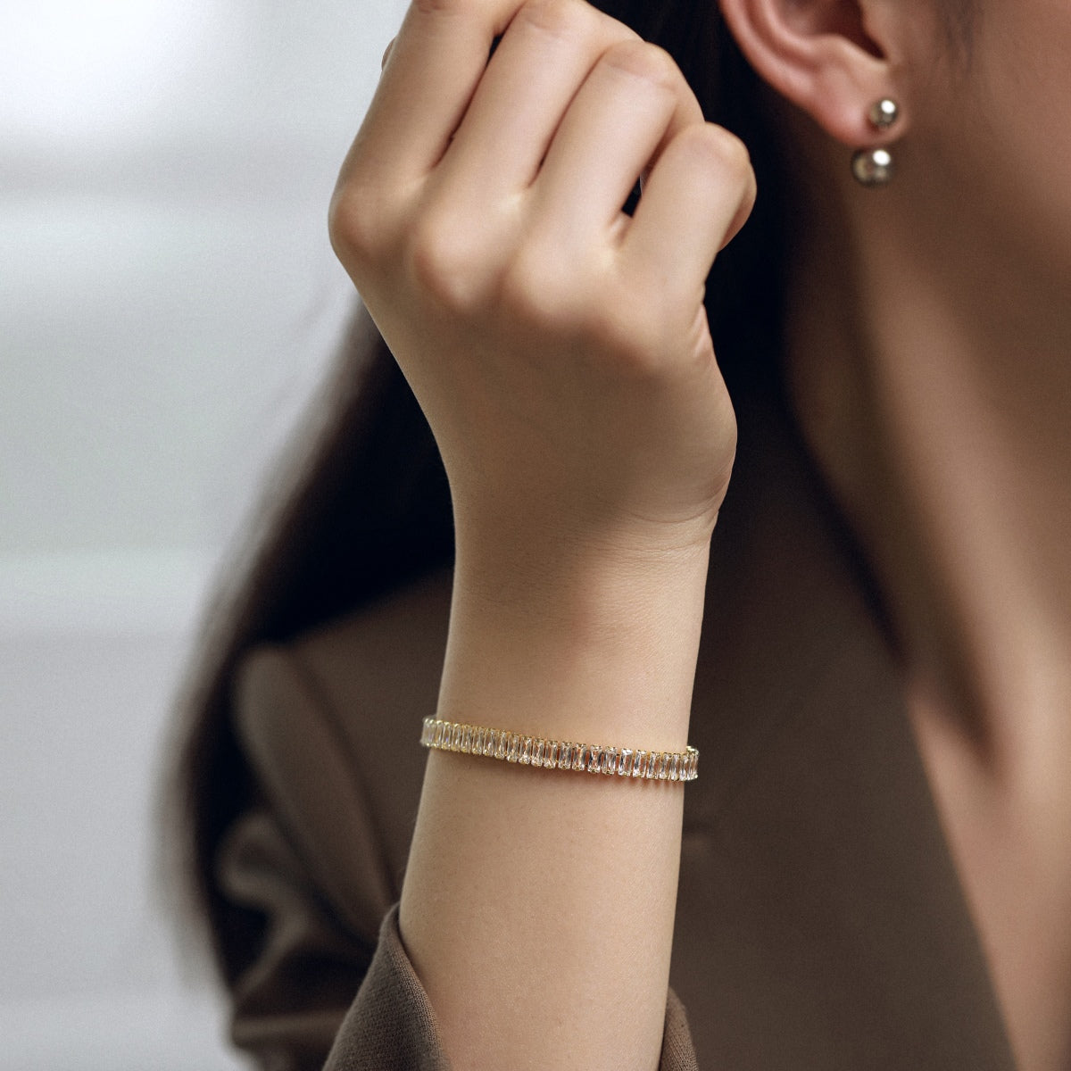 [Okajuri Jewelry]Exquisite Emerald Cut Daily Bracelet