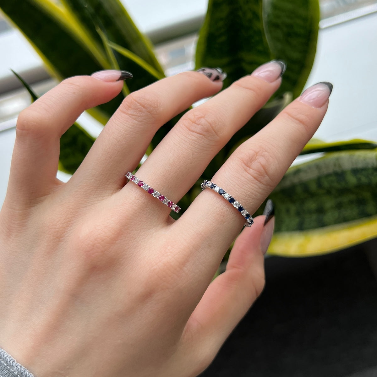 [Okajuri Jewelry]Exquisite Colorful Round Cut Tennis Ring