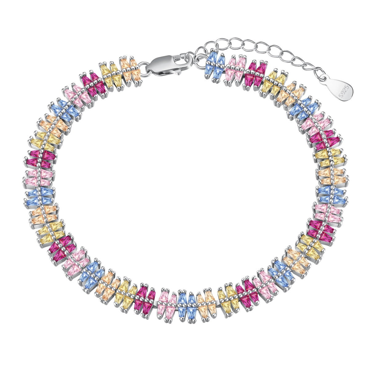 [Okajuri Jewelry]Sparkling Exquisite Multi Cut Party Bracelet