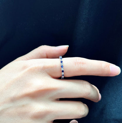 [Okajuri Jewelry]Exquisite Colorful Round Cut Tennis Ring