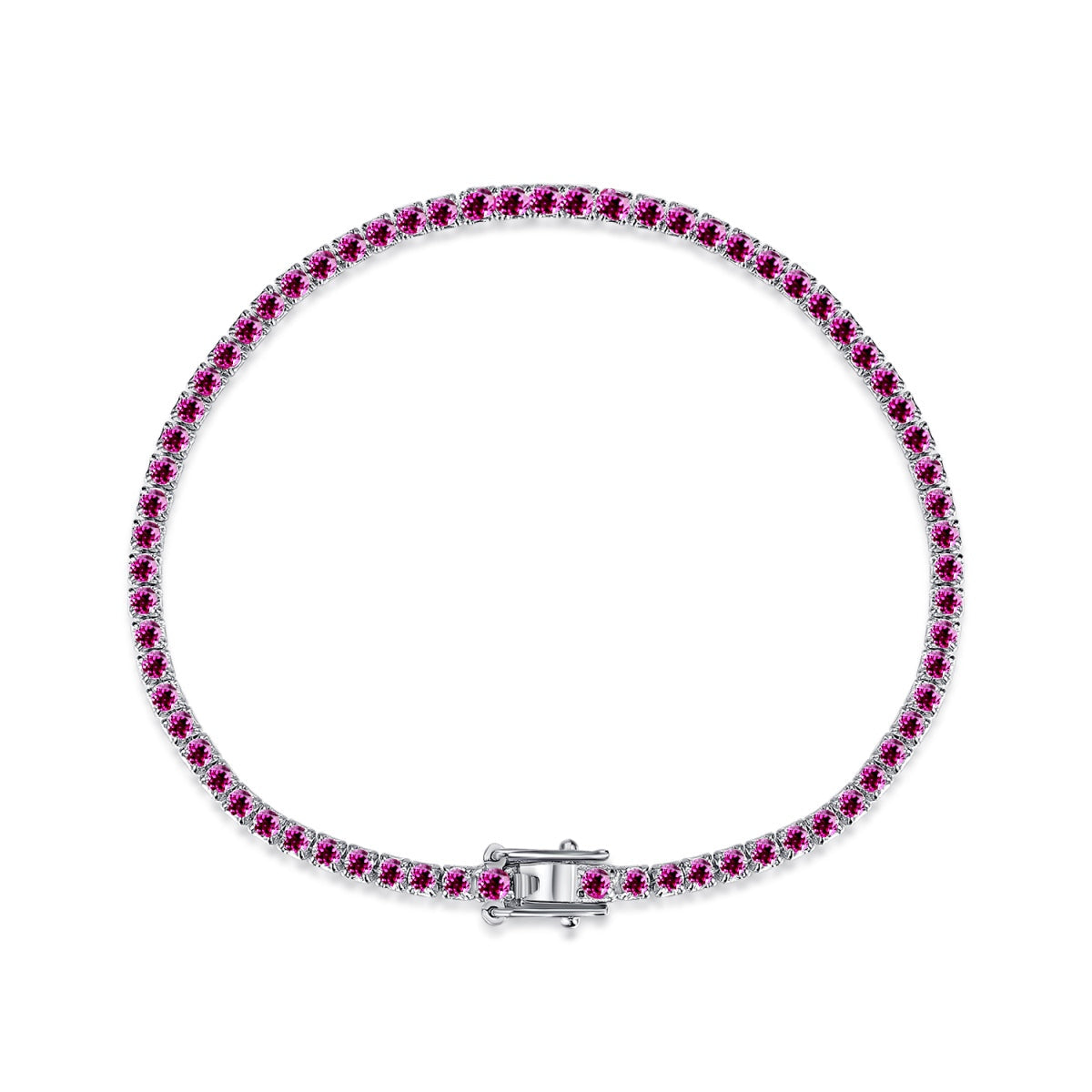 [Okajuri Jewelry]Dazzling Colorful Round Cut Daily Bracelet