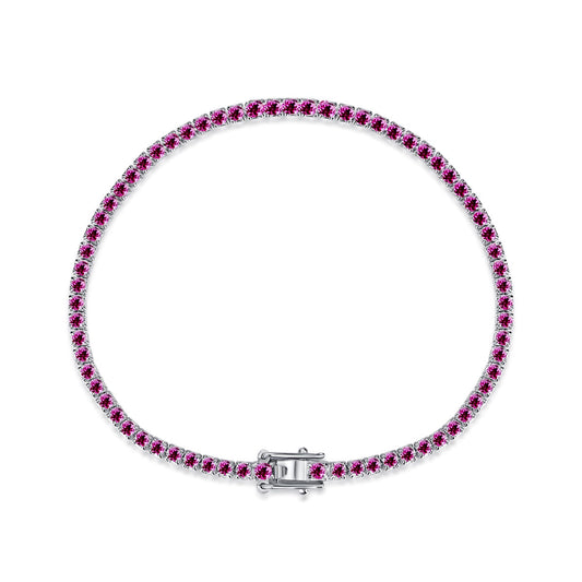 [Okajuri Jewelry]Dazzling Colorful Round Cut Daily Bracelet