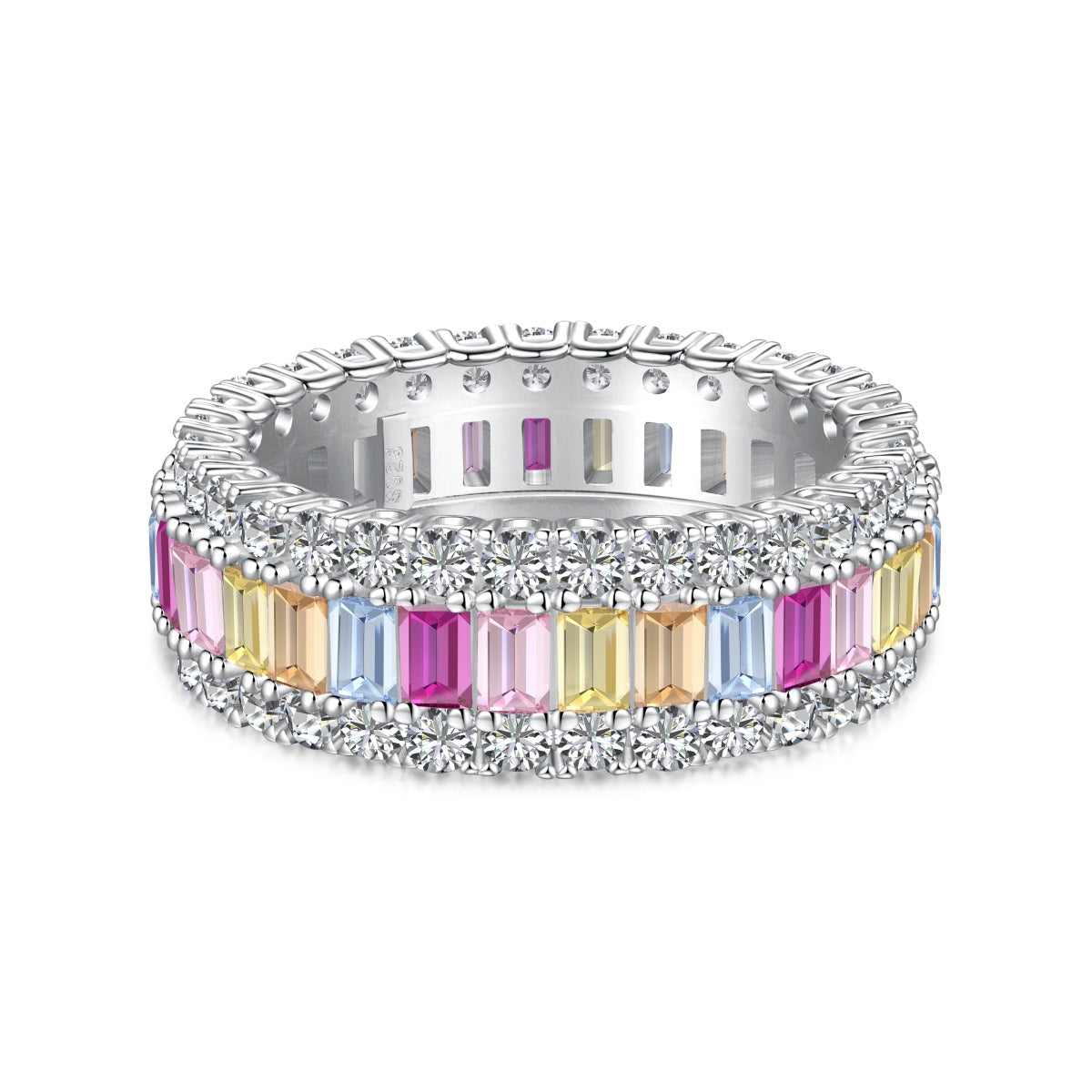 [Okajuri Jewelry]Dainty Colorful Radiant Cut Daily Ring