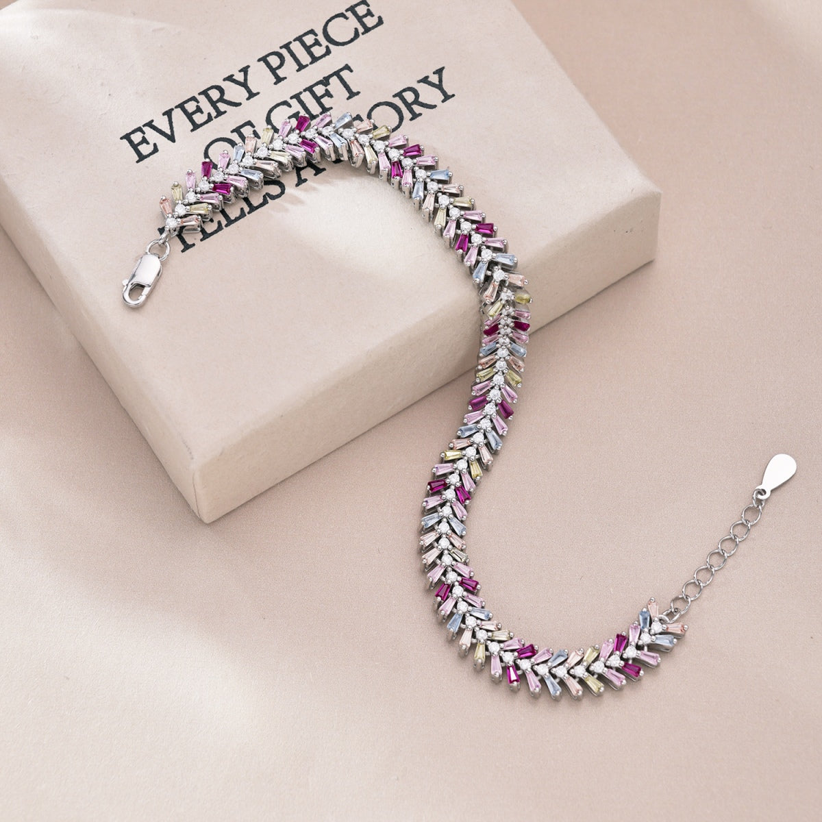 [Okajuri Jewelry]Dainty Radiant Emerald Cut Daily Bracelet