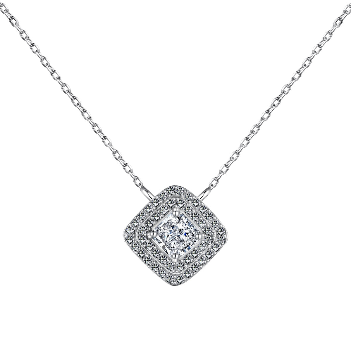 [Okajuri Jewelry]Sparkling Asscher Cut Necklace