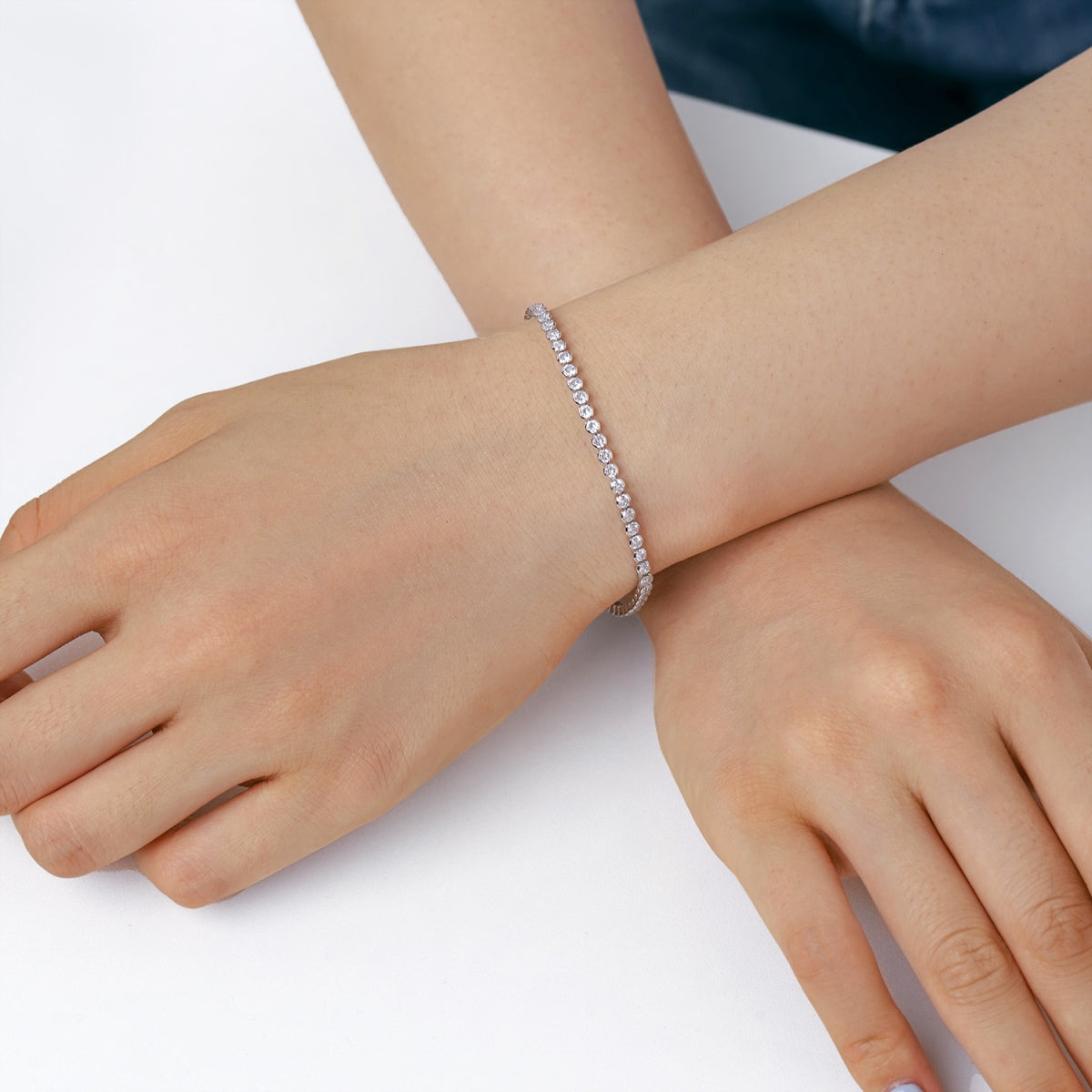 [Okajuri Jewelry]Dazzling Sparkling Round Cut Daily Bracelet