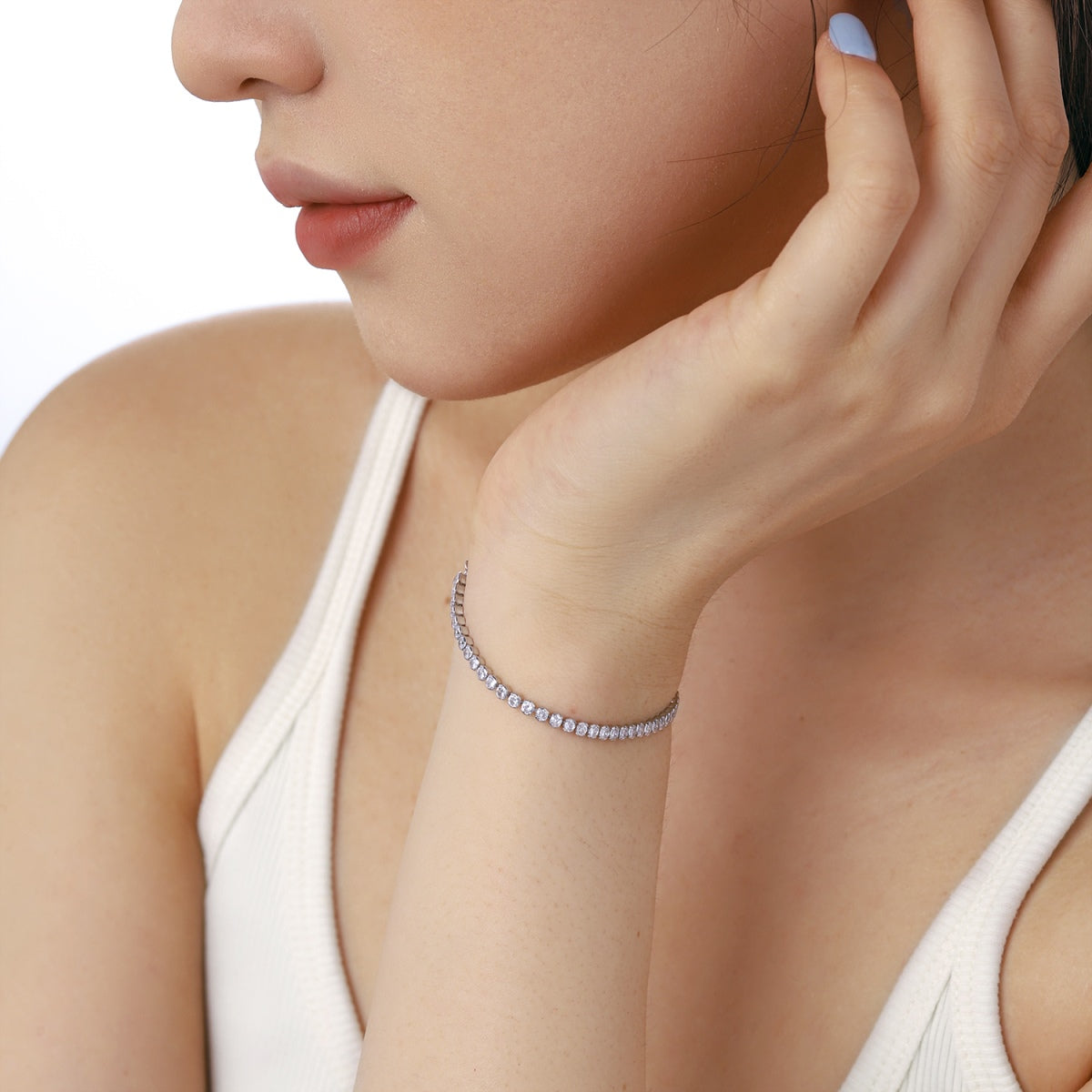 [Okajuri Jewelry]Dazzling Sparkling Round Cut Daily Bracelet