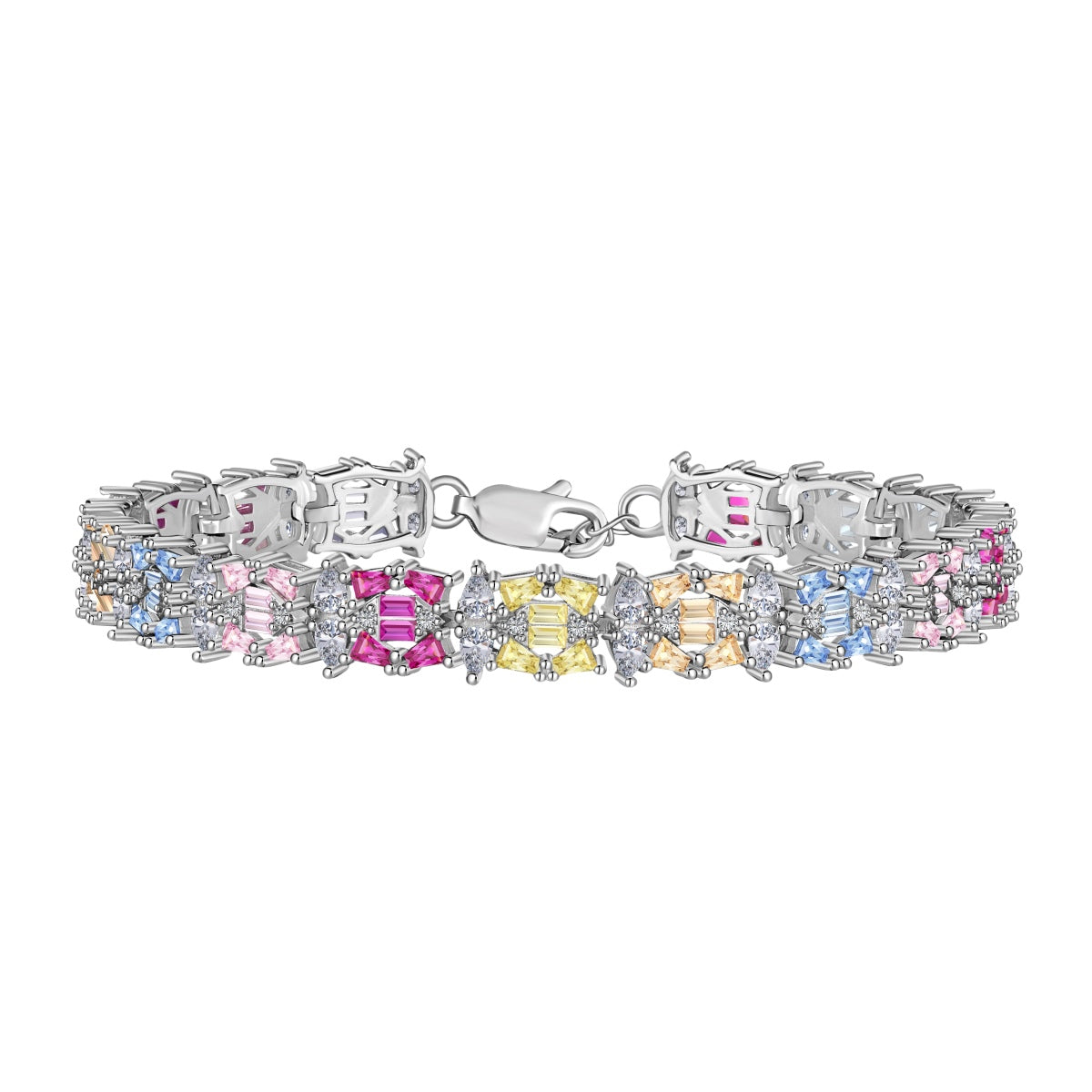 [Okajuri Jewelry]Delicate Colorful Multi Cut Party Bracelet