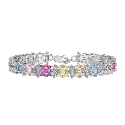 [Okajuri Jewelry]Delicate Colorful Multi Cut Party Bracelet
