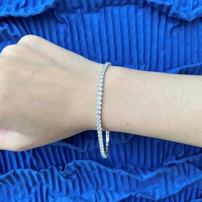 [Okajuri Jewelry]Sparkling Round Cut Daily Bracelet
