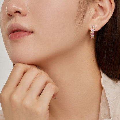 [Okajuri Jewelry]Dazzling Colorful Emerald Cut Daily Earrings