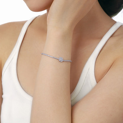 [Okajuri Jewelry]Luxurious Dazzling Square Shape Banquet Bracelet