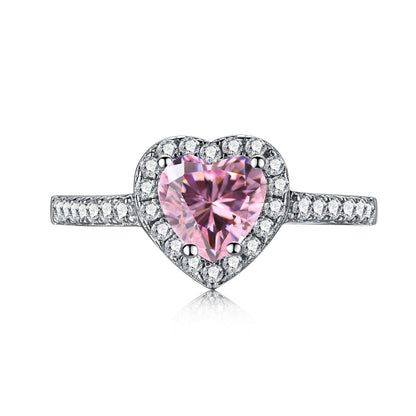 [Okajuri Jewelry]Eternity Splashy Romantic Heart Shape Lover Ring