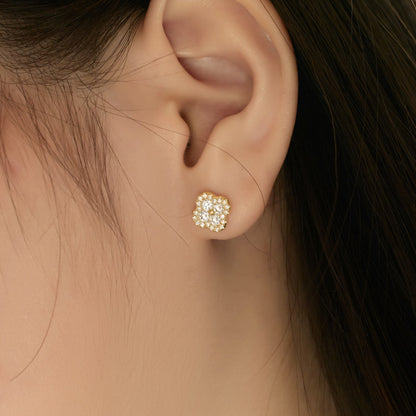 [Okajuri Jewelry]Four-Leaf Clover Flower Shaped Earrings