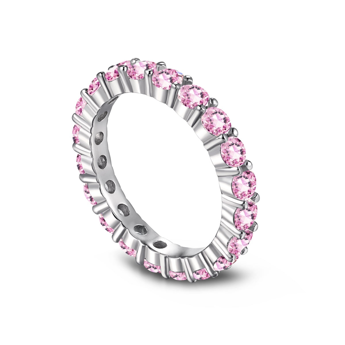 [Okajuri Jewelry]Sparkling Round Cut Tennis Ring