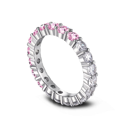 [Okajuri Jewelry]Sparkling Round Cut Tennis Ring
