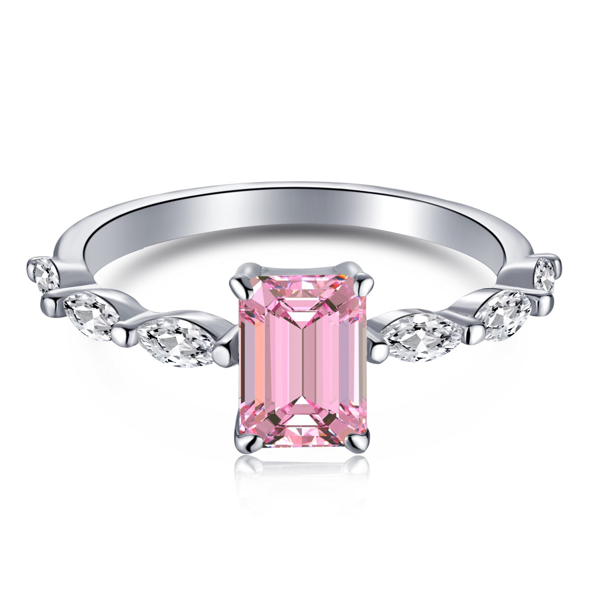 [Okajuri Jewelry]1.0 Carat Dainty Resplendent Radiant Cut Daily Ring
