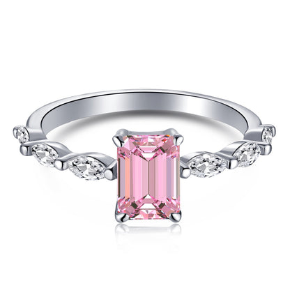[Okajuri Jewelry]1.0 Carat Dainty Resplendent Radiant Cut Daily Ring