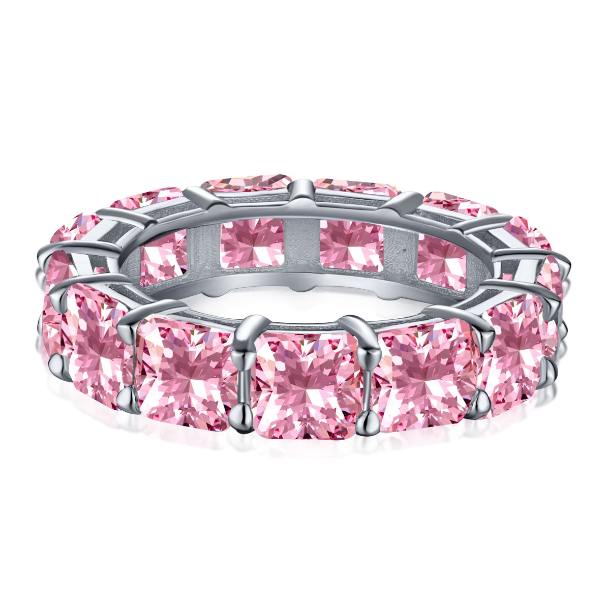 [Okajuri Jewelry]Elegant Princess Cut Tennis Ring