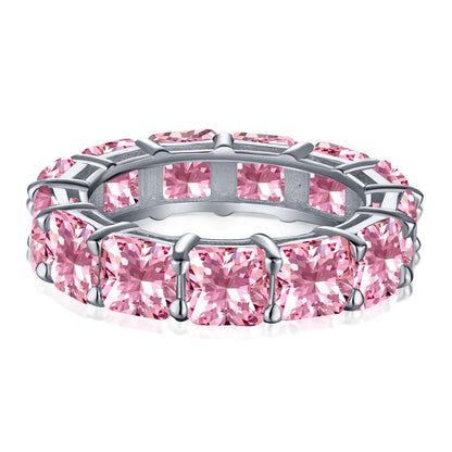 [Okajuri Jewelry]Elegant Princess Cut Tennis Ring