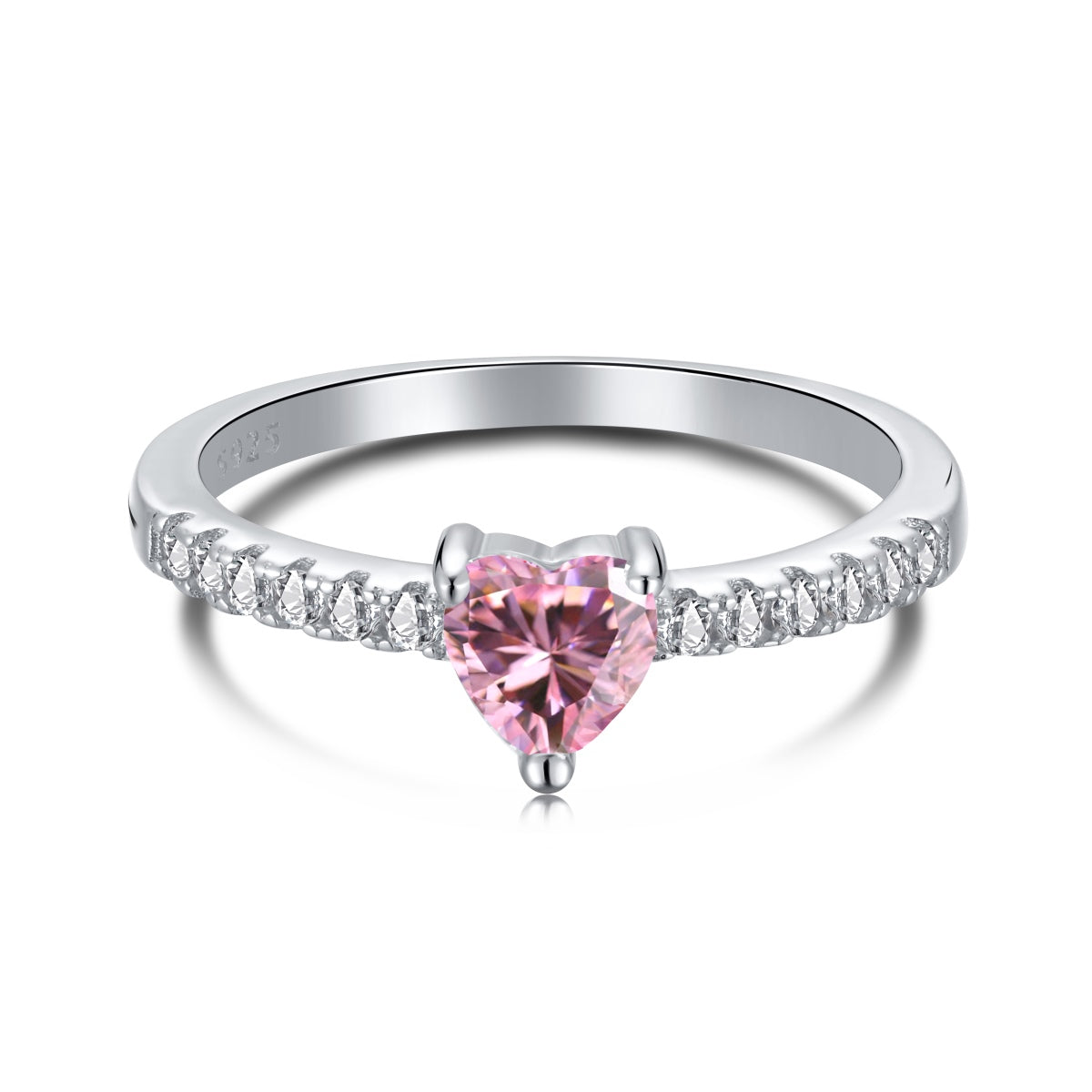 [Okajuri Jewelry]0.5 Carat CaratEternity Charming Heart Shape Lover Ring