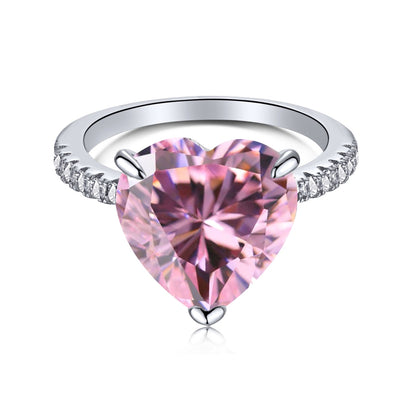 [Okajuri Jewelry]6.0 Carat Luxurious Sparkling Romantic Heart Cut Lover Ring