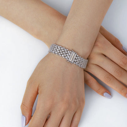 [Okajuri Jewelry]Ornate Elegant Round Cut Party Bracelet