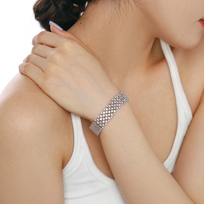 [Okajuri Jewelry]Ornate Elegant Round Cut Party Bracelet