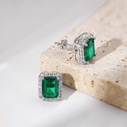 [Okajuri Jewelry]Luxurious Dainty Emerald Cut Banquet Earrings