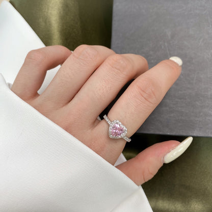 [Okajuri Jewelry]Eternity Splashy Romantic Heart Shape Lover Ring