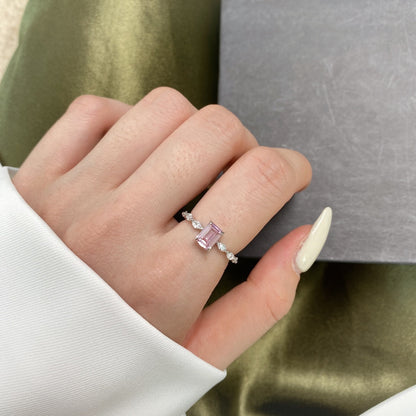 [Okajuri Jewelry]1.0 Carat Dainty Resplendent Radiant Cut Daily Ring