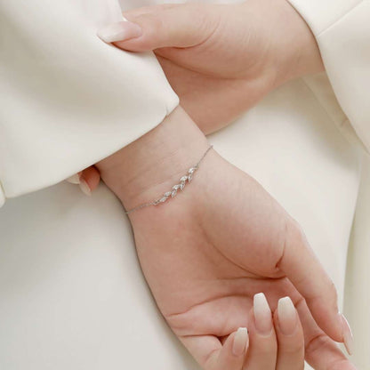 [Okajuri Jewelry]Elegant Wheat Leaves Shape Bracelet