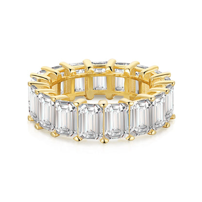 [Okajuri Jewelry]0.75 Carat Elegant Emerald Cut Tennis Ring