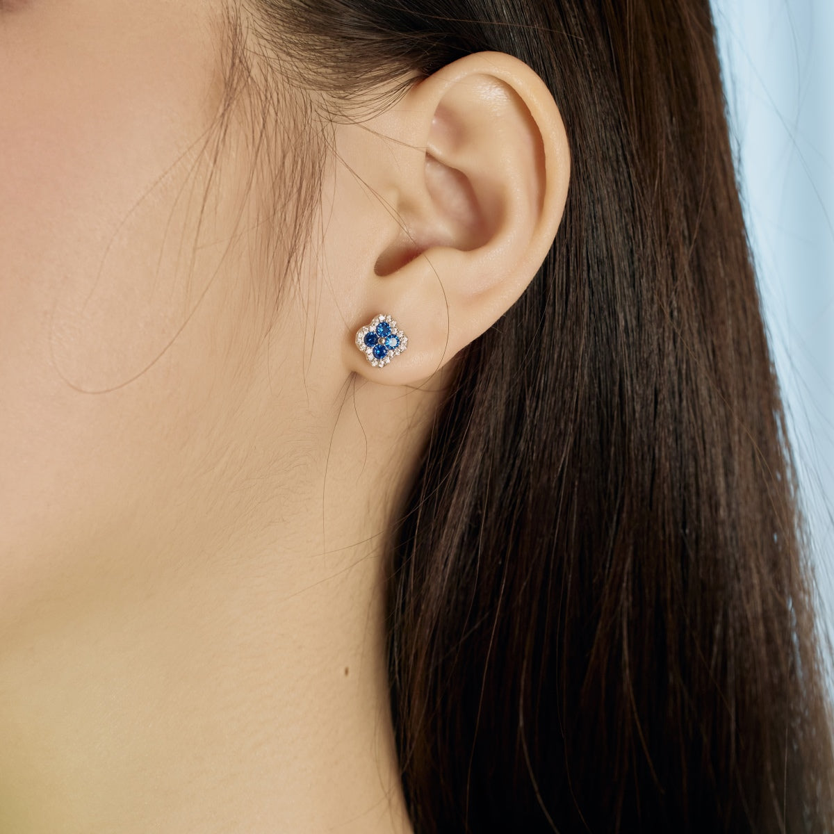 [Okajuri Jewelry]Four-Leaf Clover Flower Shaped Earrings