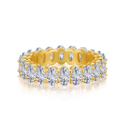 [Okajuri Jewelry]Ornate Oval Cut Tennis Ring