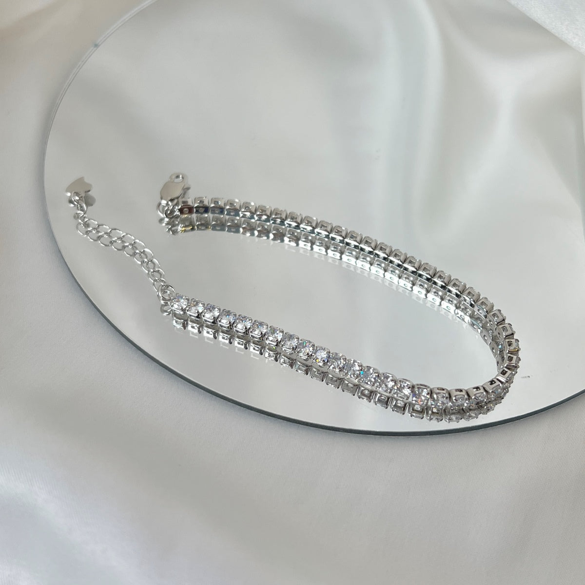 [Okajuri Jewelry]Sparkling Round Cut Daily Bracelet