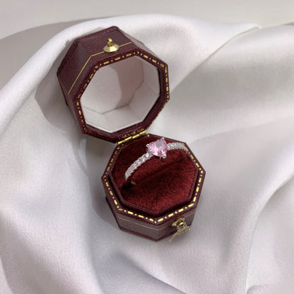 [Okajuri Jewelry]0.5 Carat CaratEternity Charming Heart Shape Lover Ring