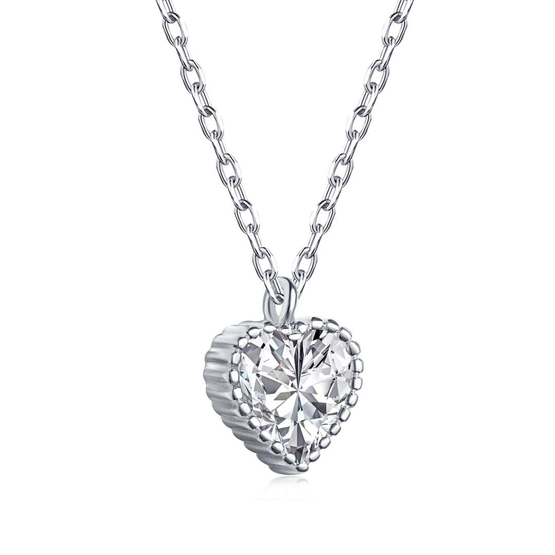 [Okajuri Jewelry]Ornate Heart Shape Necklace