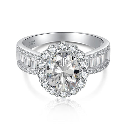 [Okajuri Jewelry]1.5 Carat Dazzling Charming Oval Cut Banquet Ring