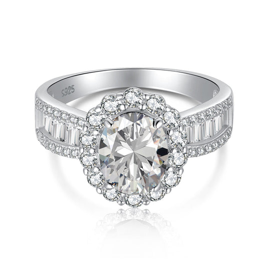 [Okajuri Jewelry]1.5 Carat Dazzling Charming Oval Cut Banquet Ring