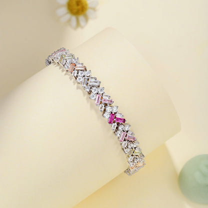 [Okajuri Jewelry]Dazzling Unique Multi Shape Daily Bracelet