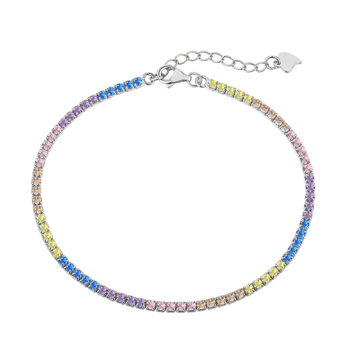 [Okajuri Jewelry]Dazzling Colorful Round Cut Daily Bracelet