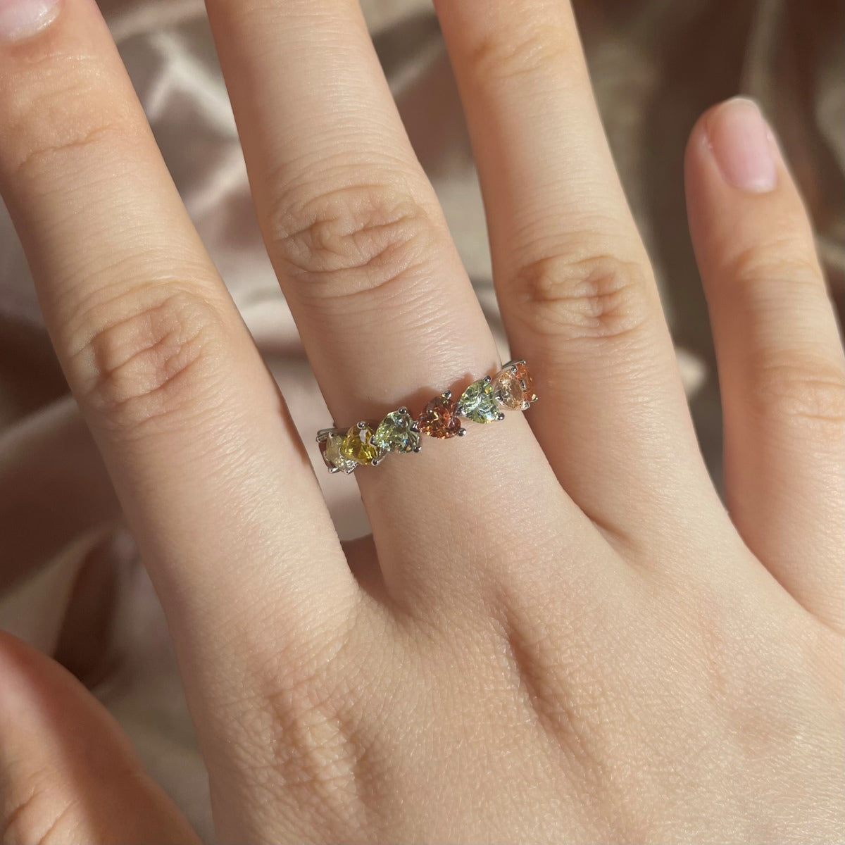 [Okajuri Jewelry]0.25 Carat Radiant Romance Heart Cut Lover Ring