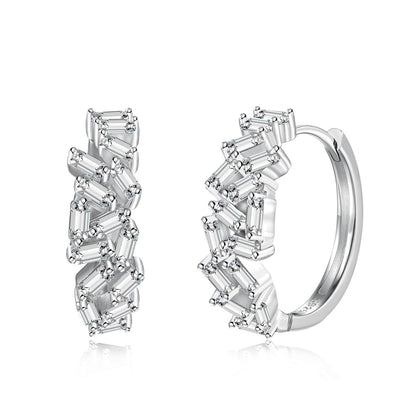 [Okajuri Jewelry]Dazzling Colorful Emerald Cut Daily Earrings
