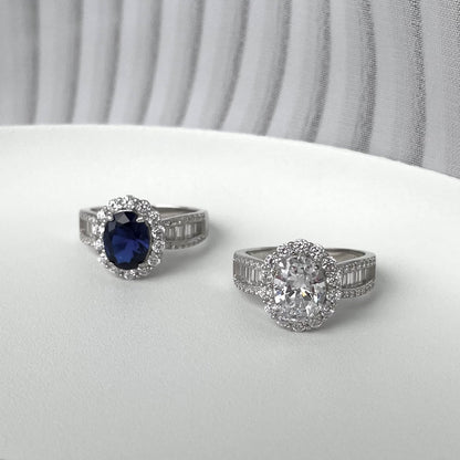 [Okajuri Jewelry]1.5 Carat Dazzling Charming Oval Cut Banquet Ring