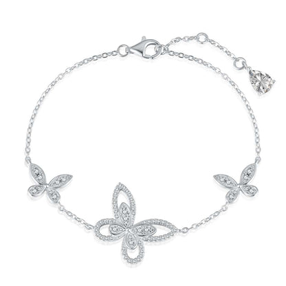 [Okajuri Jewelry]Delicate Butterfly Pendant Bracelet