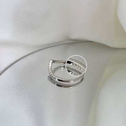 [Okajuri Jewelry]Elaborate Tennis Band Ring