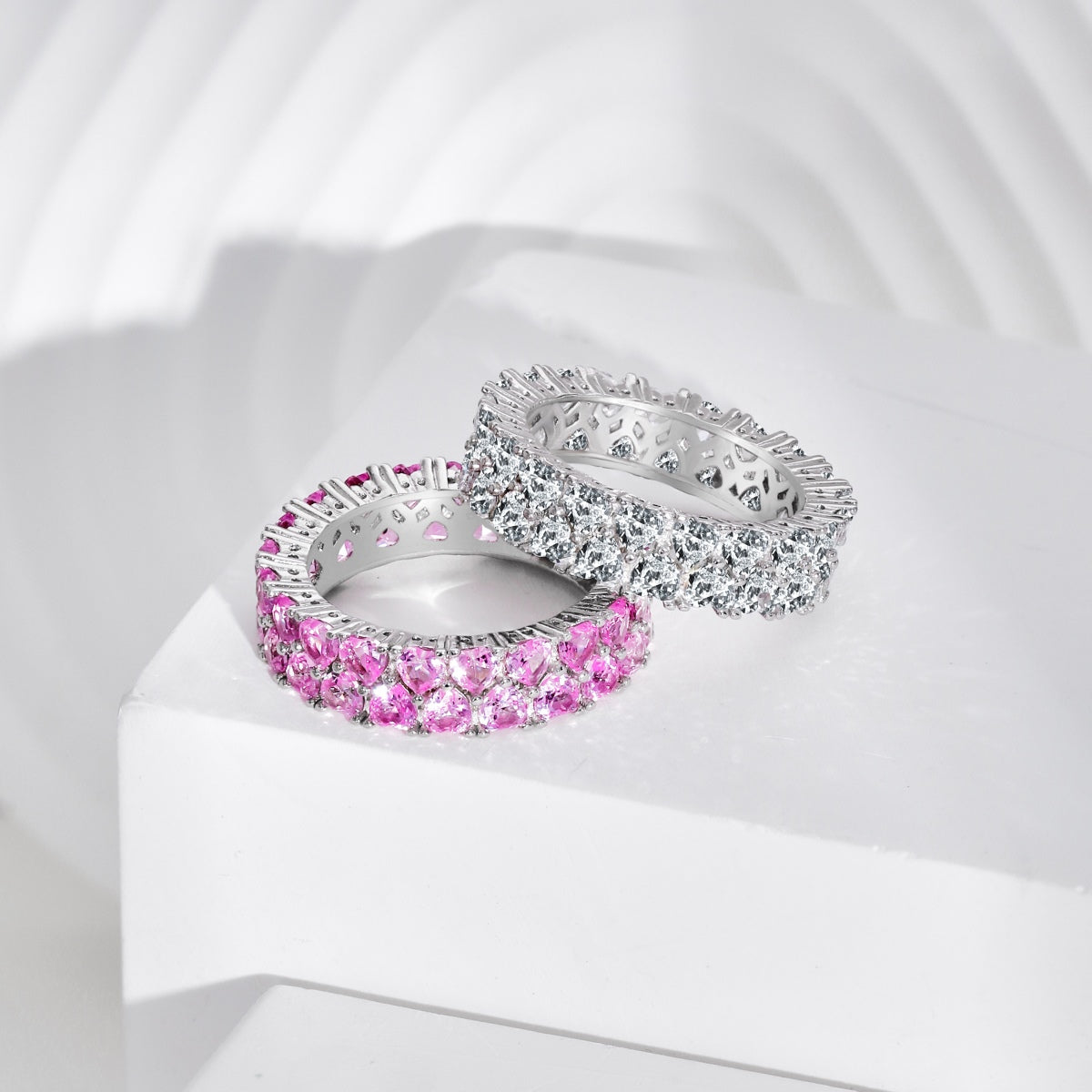 [Okajuri Jewelry]Sparkling Full Heart Ring