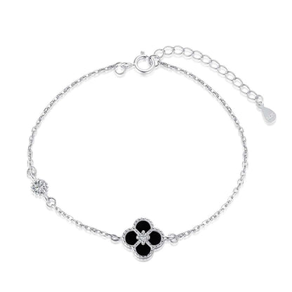 [Okajuri Jewelry]Delicate Four Leaf Clover Bracelet