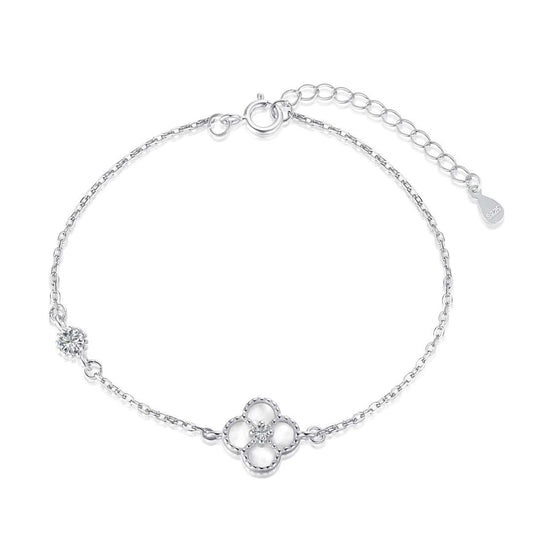 [Okajuri Jewelry]Delicate Four Leaf Clover Bracelet